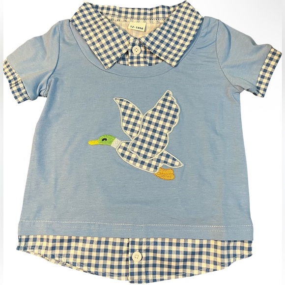Other - Baby Boy Mallard Duck Appliqué Shirt 12-18mo